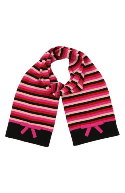 Kate Spade New York Stripe Scarf In Marker Pink Multi