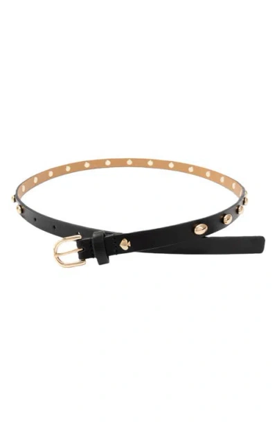 Kate Spade New York Stud Leather Belt In Brown