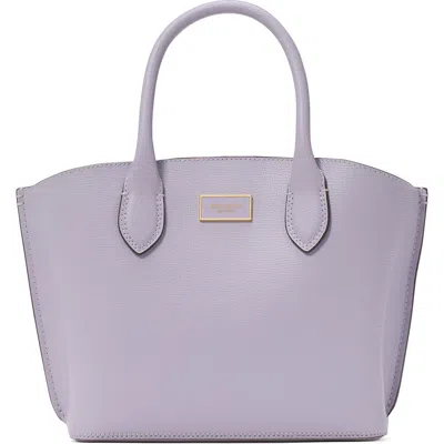 Kate Spade New York Suite Crossgrain Leather Crossbody Bag In Lavender Cream