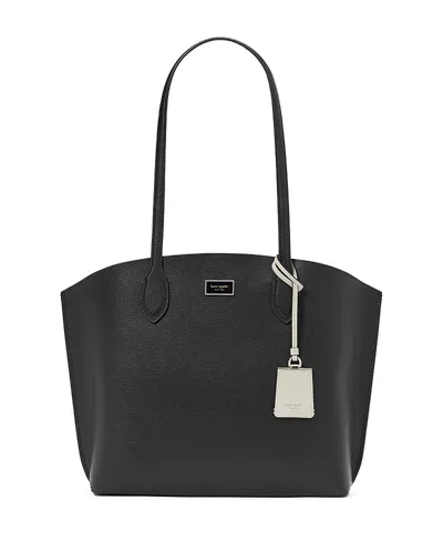 Kate Spade New York Suite Crossgrain Leather Work Tote In Black