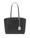 Kate Spade New York Suite Crossgrain Leather Work Tote In Black