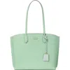 Kate Spade New York Suite Large Leather Tote In Pistachio Ice