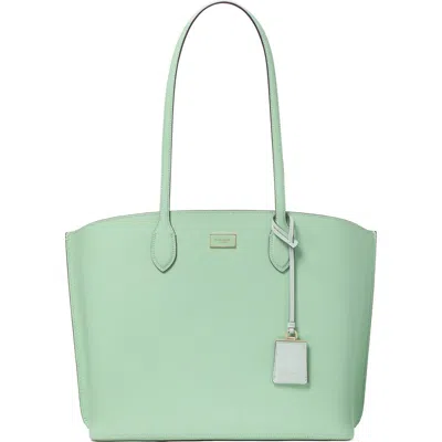 Kate Spade New York Suite Large Leather Tote In Pistachio Ice