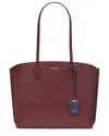 Kate Spade New York Suite Large Leather Work Tote In Burgundy
