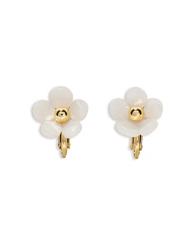 Kate Spade New York Summer Daze Flower Clip On Stud Earrings In Red