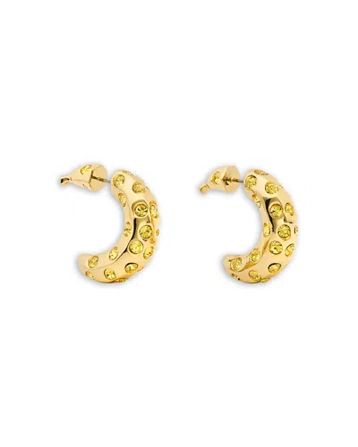 Kate Spade New York Summer Daze Pave Banana Front To Back Earrings In Gold