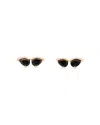 Kate Spade Gold-tone Out Of Office Sunglasses Stud Earrings In Black/gold