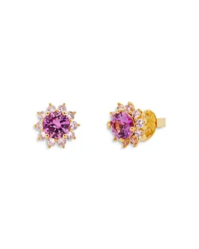 Kate Spade New York Sunny Cubic Zirconia Halo Stud Earrings In Gold