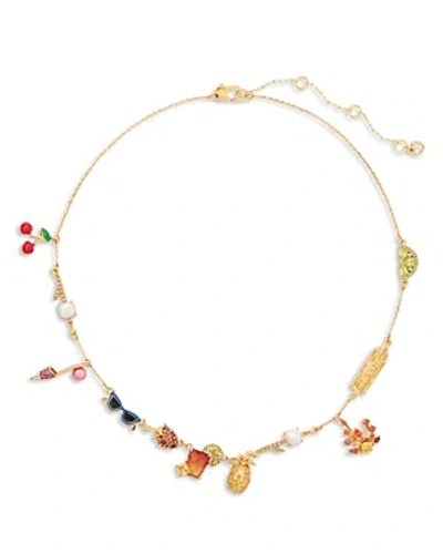 Kate Spade New York Sweet Treasures Mixed Stone Charm Scatter Necklace, 16-19 In Multi