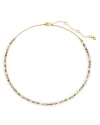 Kate Spade Women's Goldtone & Cubic Zirconia Heart Tennis Necklace In Brass