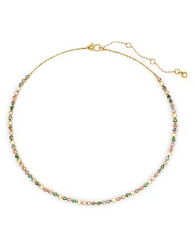Kate Spade Women's Goldtone & Cubic Zirconia Heart Tennis Necklace In Multi/gold