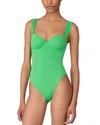 Kate Spade New York Sweetheart One Piece Swimsuit In Fern Moss