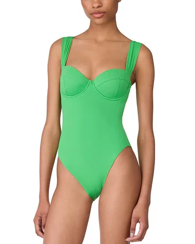 Kate Spade New York Sweetheart One Piece Swimsuit In Fern Moss