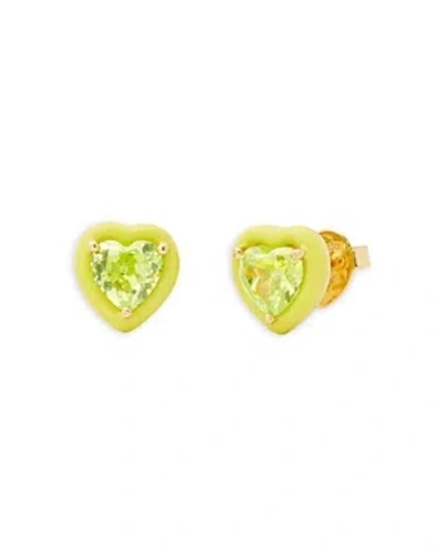 Kate Spade New York Sweetheart Stud Earrings In Green Mult