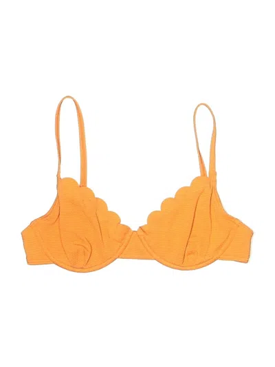Pre-owned Kate Spade New York Swimsuit Top Orange Swimwear