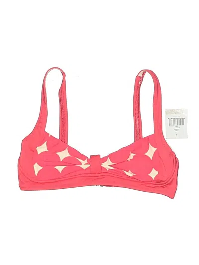 Pre-owned Kate Spade New York Swimsuit Top Pink Stars Pattern Swimwear