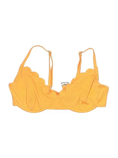 Pre-owned Kate Spade New York Swimsuit Top Yellow Swimwear