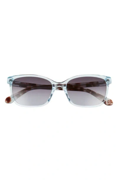 Kate Spade New York Tabitha 53mm Gradient Polarized Rectangular Sunglasses In Blue/grey Shaded