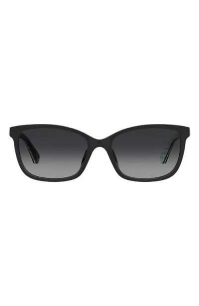 Kate Spade New York Tabitha 55mm Rectangular Sunglasses In Black