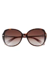Kate Spade New York Taliyahgs 57mm Round Sunglasses