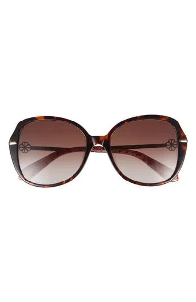 Kate Spade New York Taliyahgs 57mm Round Sunglasses In Brown