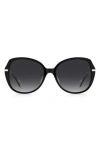 Kate Spade New York Taliyahgs 57mm Round Sunglasses In Black
