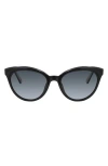 Kate Spade New York Tamara 54mm Cat Eye Sunglasses In Black/dark Fuschia Ms