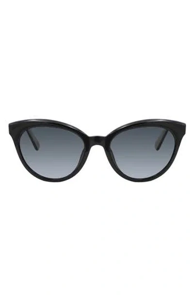Kate Spade New York Tamara 54mm Cat Eye Sunglasses In Black/dark Fuschia Ms