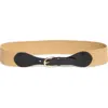 Kate Spade New York Tapered Leather & Straw Belt