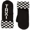 Kate Spade New York Taxi Checkerboard Graphic Mittens In Black