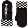 Kate Spade New York Taxi Checkerboard Graphic Mittens In Black