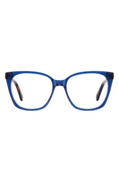 Kate Spade New York Taya 52mm Square Optical Glasses In Blue