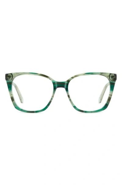 Kate Spade New York Taya 52mm Square Optical Glasses In Green