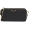 Kate Spade New York Taylor Pebbled Leather Double Zip Crossbody Bag In Black