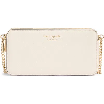 Kate Spade New York Taylor Pebbled Leather Double Zip Crossbody Bag In Sand