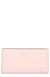 Kate Spade New York Taylor Pebbled Leather Slim Wallet In Pink