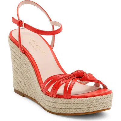 Kate Spade New York Tessa Espadrille Platform Wedge Sandal In Red