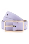 Kate Spade New York Textured Leather Belt In Frosted Violet