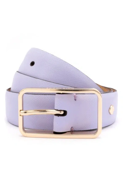 Kate Spade New York Textured Leather Belt In Frosted Violet