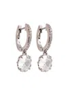 Kate Spade New York That Sparkle Crystal-embellished Hoop Earrings In Silver