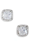 Kate Spade New York That Sparkle Princess Cut Cubic Zirconia Studs In Silver