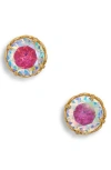 Kate Spade New York That Sparkle Round Stud Earrings In Multi