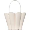 Kate Spade New York The Spade Fine Grain Leather Bucket Bag In White