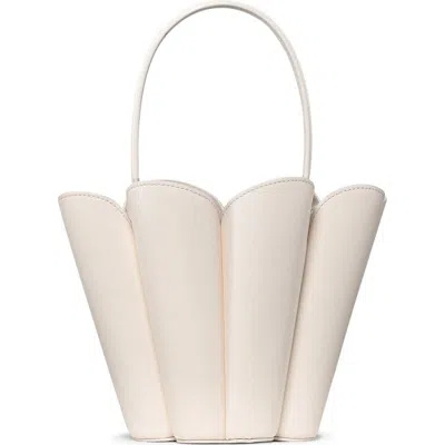Kate Spade New York The Spade Fine Grain Leather Bucket Bag In White