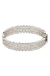 Kate Spade Flower Lace Thin Bangle In Metallic
