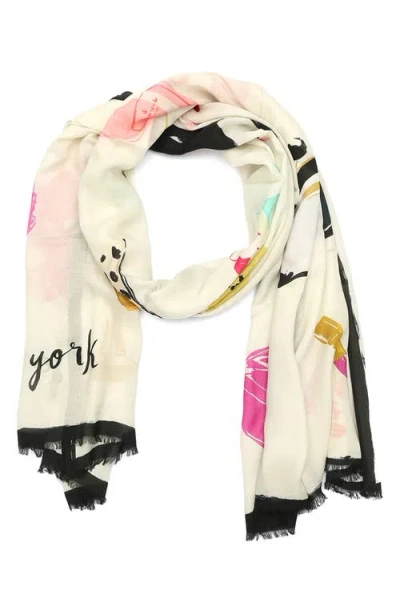 Kate Spade New York Things We Love Oblong Scarf In Cream