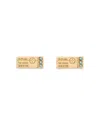 Kate Spade Gold-tone Out Of Office First Class Ticket Stud Earrings In Gold