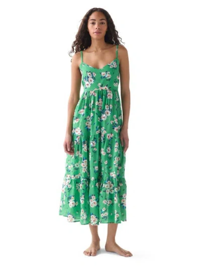 Kate Spade New York Tier Cover Up Swim Dress In Green