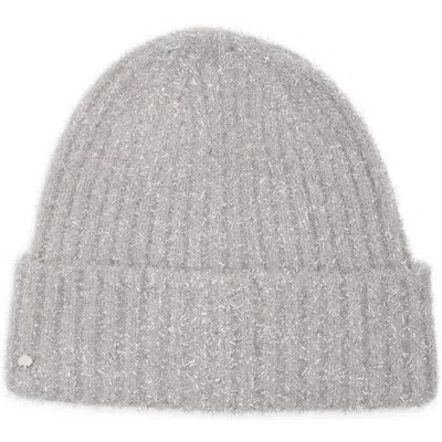Kate Spade New York Tinsel Knit Beanie In Gray