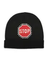 Kate Spade New York Traffic Sign Beanie In Black